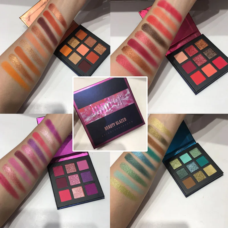 Beauty Glazed 9 цветов теней для век палитра водостойкая алмазная блестящая мерцающая