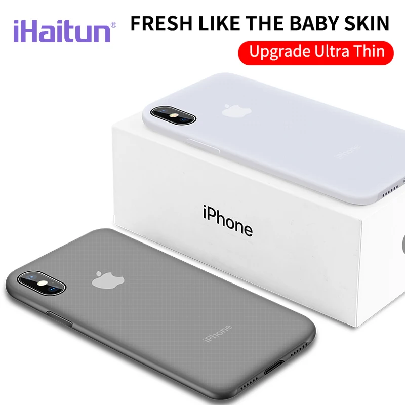 iHaitun Luxury Silicone Case For iPhone XS MAX XR Cases Ultra Thin Transparent Back Cover X 10 Soft Slim | Мобильные телефоны и