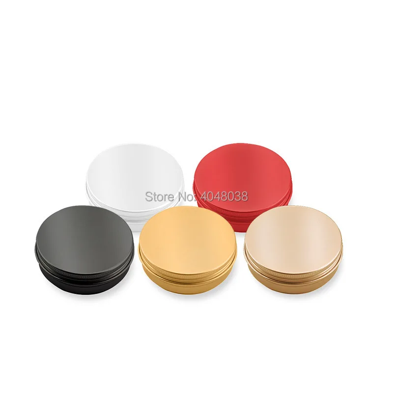 

Aluminum Jar 100 ML Aroma Candle Box Tea Tin Cans with Screw Cap Candy Box Hair Wax Pomade Jar Refillable Cosmetic Container