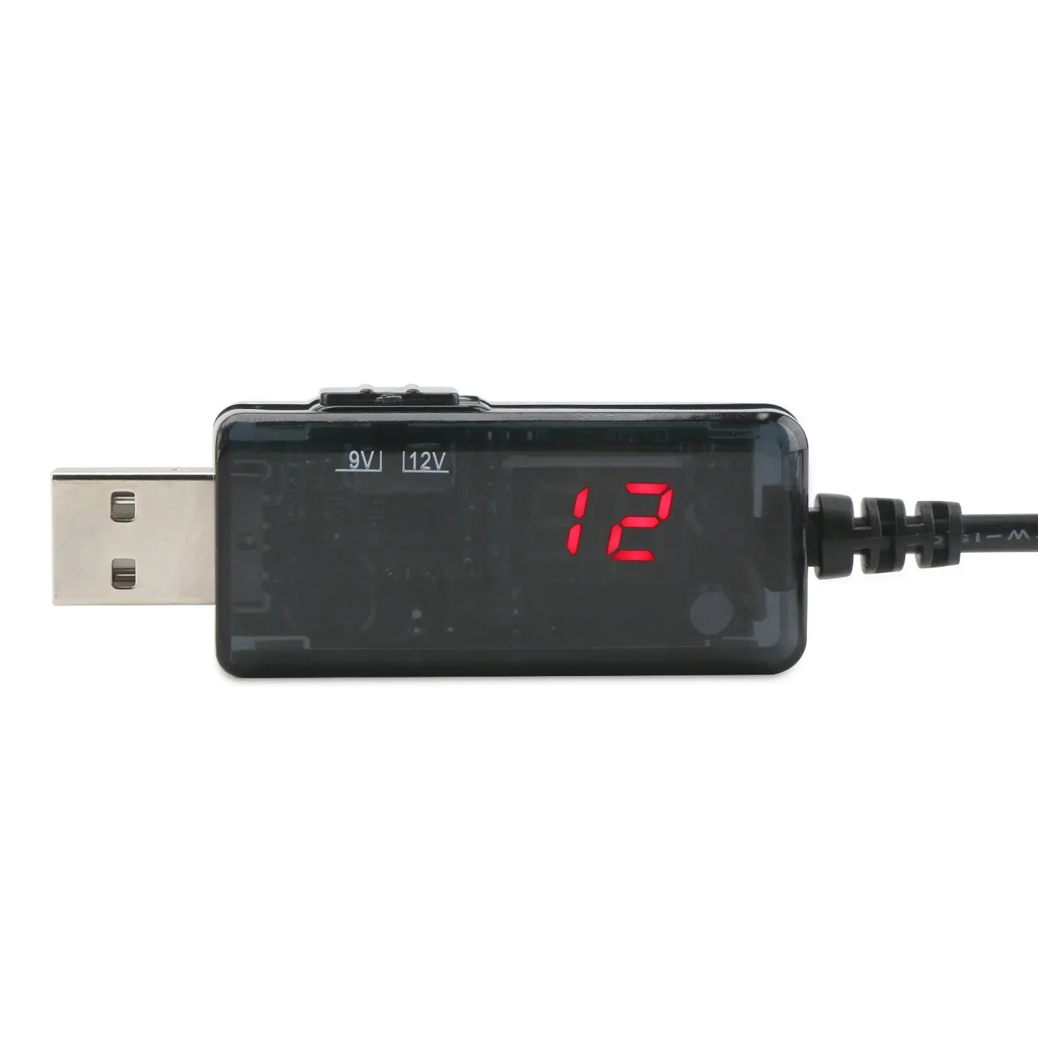 USB Boost кабель 5 в шаг до 9 12 В Регулируемый преобразователь напряжения 1А повышающий