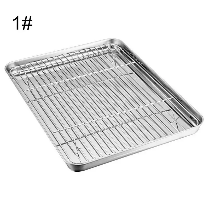New arrival Oven Tray Stainless Steel Oil Drain Baking Food Cookie BBQ Cooker Cooling Rack FOR Kitchen Accessories | Дом и сад