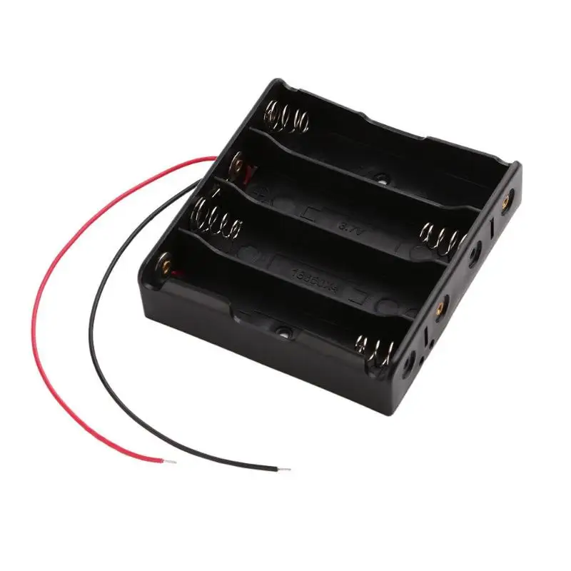 Пластиковый ящик для хранения батарей AA 4 слота DIY зажим с проводом свинцовая