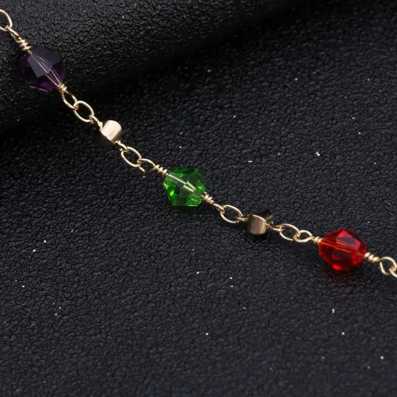 2019 New Simple Fashion Zircon Colorful Anklets Foot Chain Bracelet Women Jewelry Pendants For Girl And Gift | Украшения и