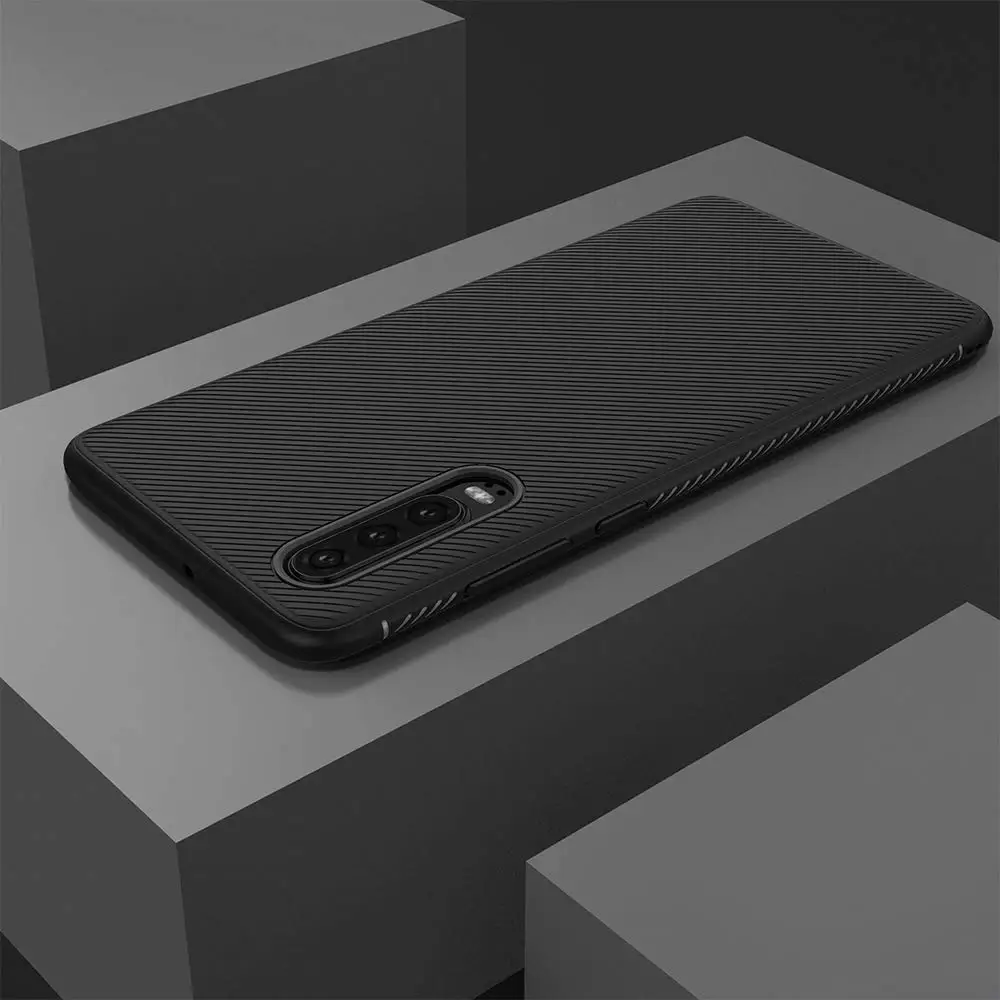 Ультратонкий чехол из углеродного волокна и ТПУ для Huawei P20 Lite P30 Y5 Y6 2018 Honor 8X Max 8C 9 V20