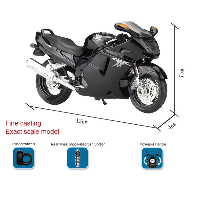 Модель мотоцикла MAISTO 1:18 Honda CBR1100XX литая под давлением реальная