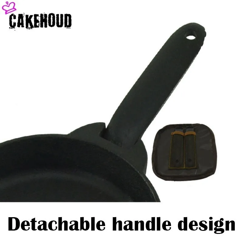 Чугунная сковорода CAKEHOUDC бытовая предварительно Ароматизированная мини