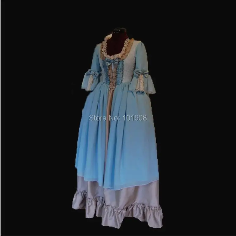 Tailored!Royal Blue Court Rococo Colonial Duchess Princess Civil war 18th Marie Antoinette DRESS Victorian dresses HL-398 |