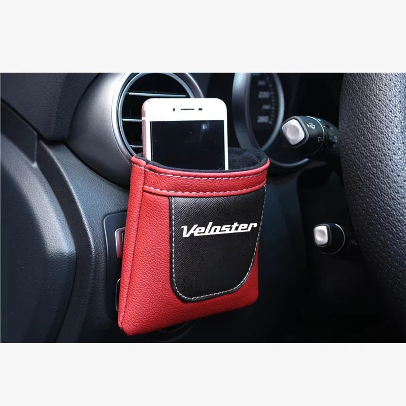 Pu кожаная сумка для hyundai Veloster клип на выходе воздуха Автомобиль Air Vent уложить Tidy