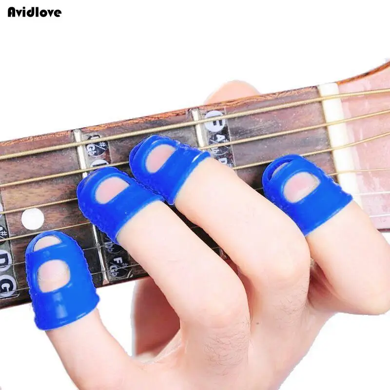 Solid for Protectors Pink Gel Fingertip Inger Guitar x Blue Grey 1 Green Silica Guards White Bass | Спорт и развлечения