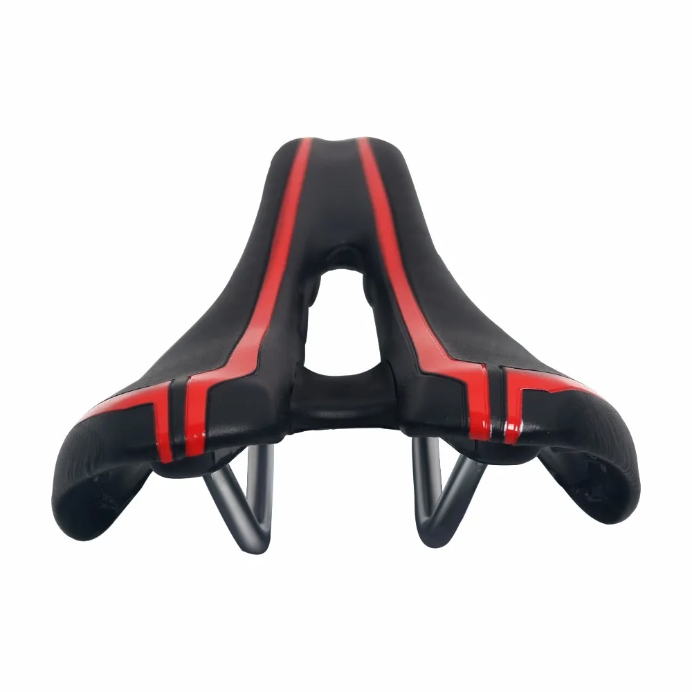 HOT-BOLANY Breathable Light Road Bicycle Saddle Leather Red Front Seat Mat Bike Comfortable MTB Cycling | Спорт и развлечения