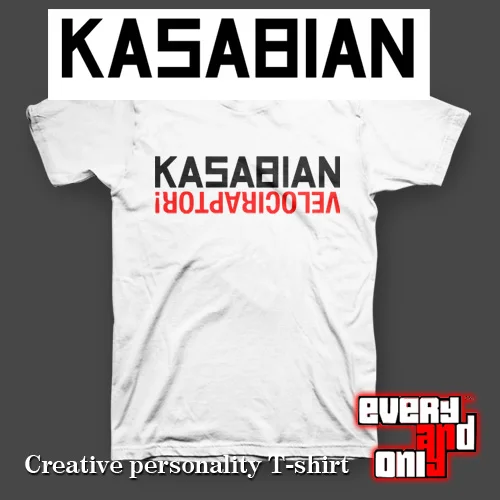 Хлопковая футболка Kasabian в стиле Блэк металл одежда|Мужские футболки| |