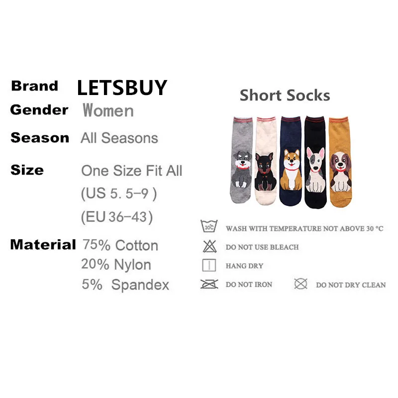 LETSBUY women sockken cute animal pattern funny woman christmas gift socks calcetines de mujer  colorful art sock for girls