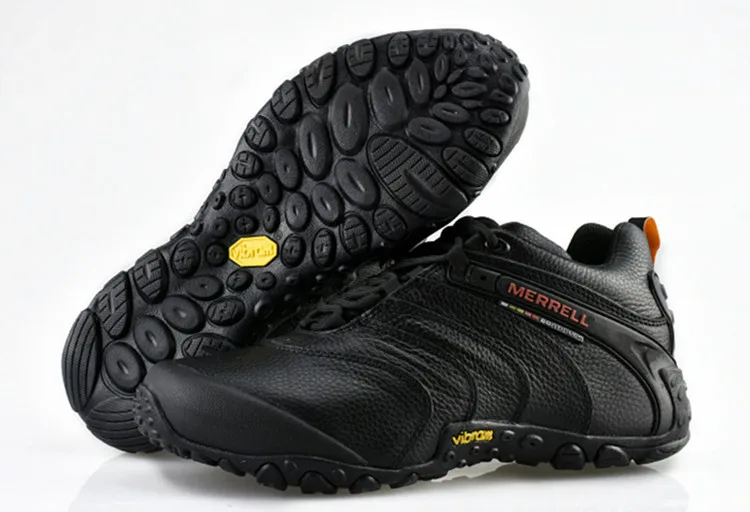 Мужские кроссовки для альпинизма Merrell из натуральной кожи цвета на