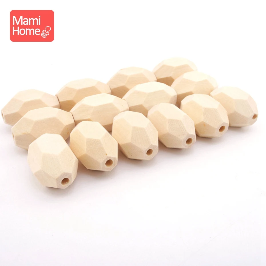 10 шт. геометрические длинные многоугольные деревянные бусины натуральная Защита