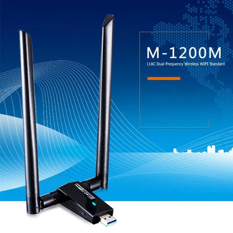 _ USB 3 0 Wi Fi адаптер 1200 Мбит/с два диапазона 2 4 ГГц/5 8 ГГц беспроводная сетевая карта