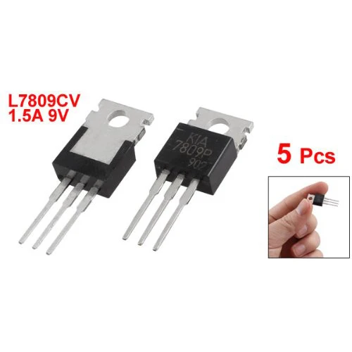 Postive регуляторы напряжения 5 шт. L7809CV 3 клеммы через отверстие 1 A 9 V черный