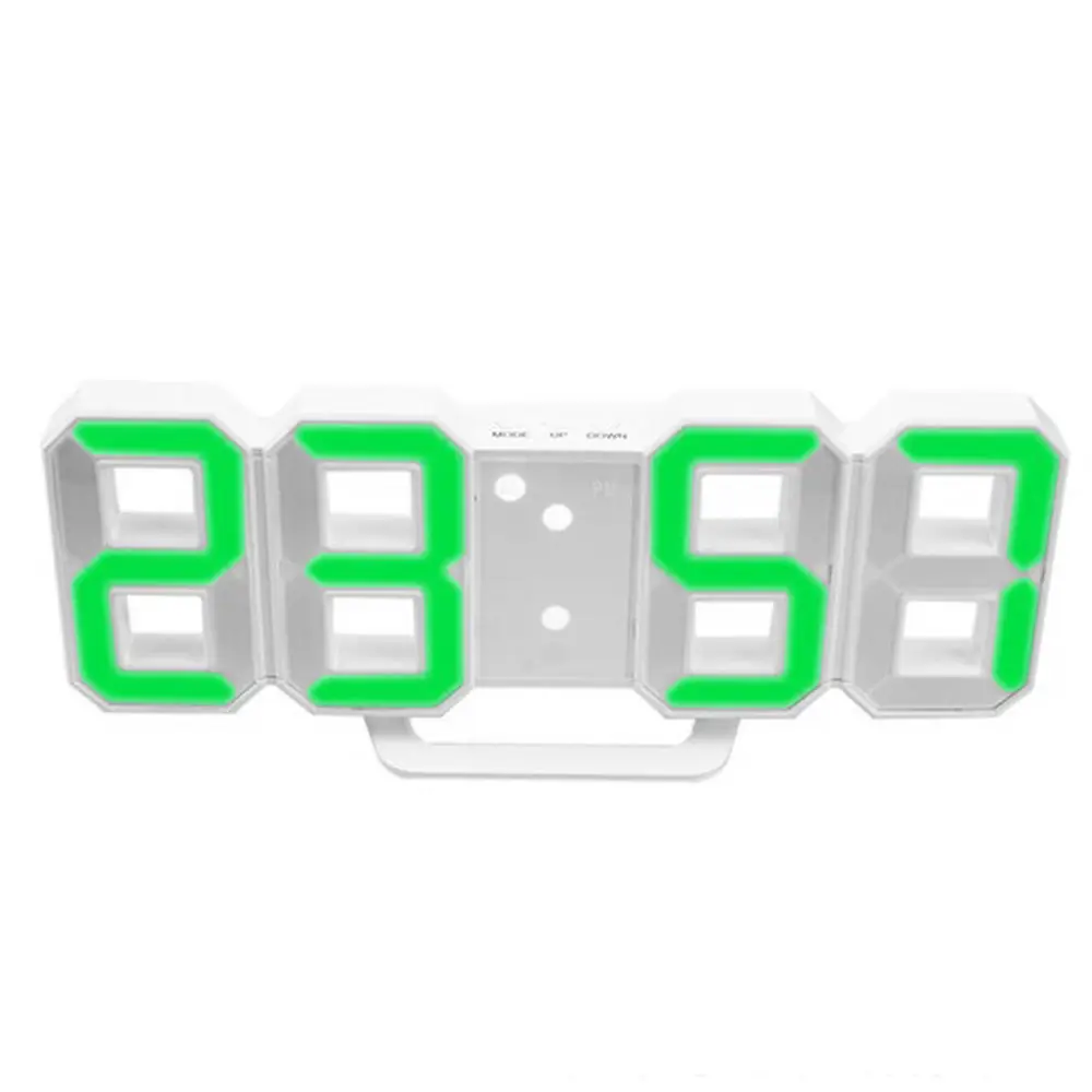 3D цифровые часы простые модные светодиодные электронные USB вилка настенные