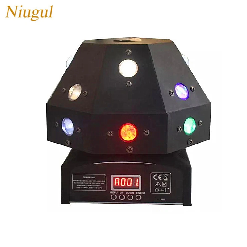 

LED Laser 2in1 Mushroom Stage Effect Lighting,16x3W RGBW LED Beam Moving Head Light+ Green Laser Projector Light For Bar Disco