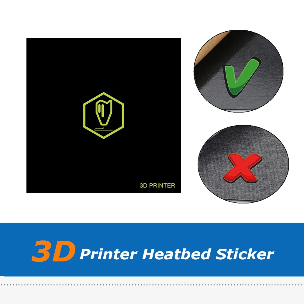 2pcs/lot 170*170mm 300*300mm Heat Bed Sticker Hotbed Platform Sheet With 3M Tape For CR-10 Lulzbot Taz6 Mini 3D Printer | Компьютеры и