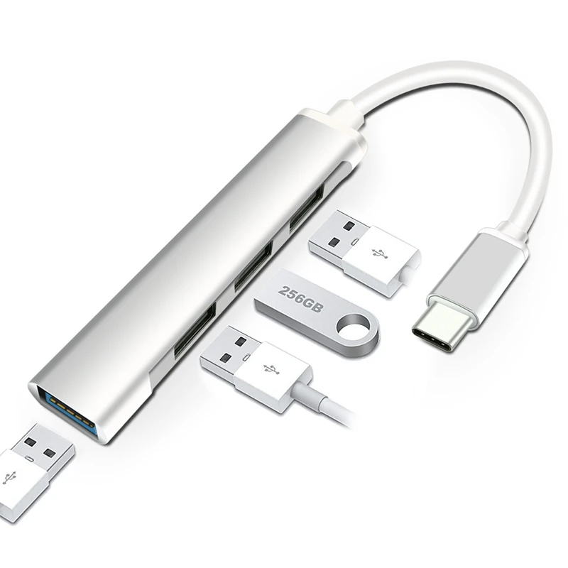 AAAJ Type C до 4 Usb концентратор экспандер ультра тонкий Мини Портативный портовый 3 0