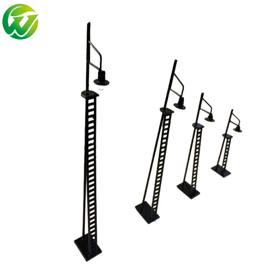

10pcs/lot 10.5cm HO N OO 1/100 Scale LED Architectural Model Metal Copper Streets LampLamppost Model Railway Street Lighting