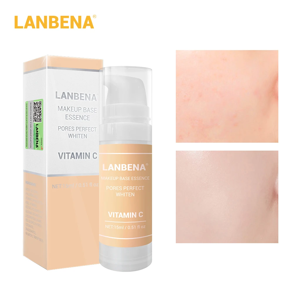 LANBENA витамин С основа для макияжа эссенция Праймер сыворотка лица сужение пор