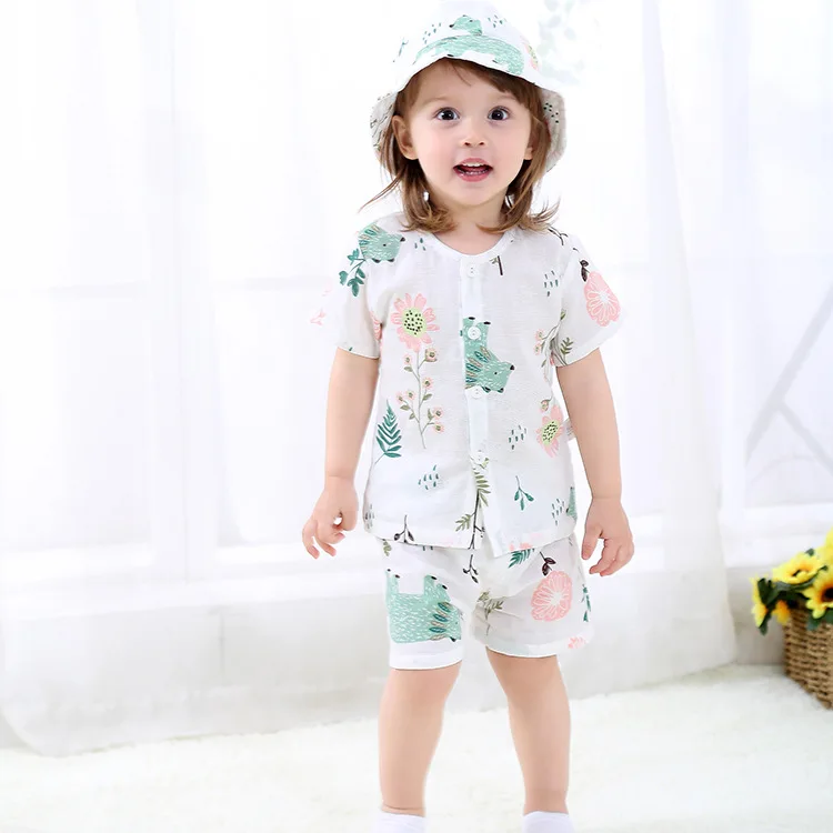 Accessories Boys Kids Pattern Hats Bucket Girls Sunhat Summer Floral Pure cotton Toddler Helmet Cap Thin section Gauze Baby | Детская