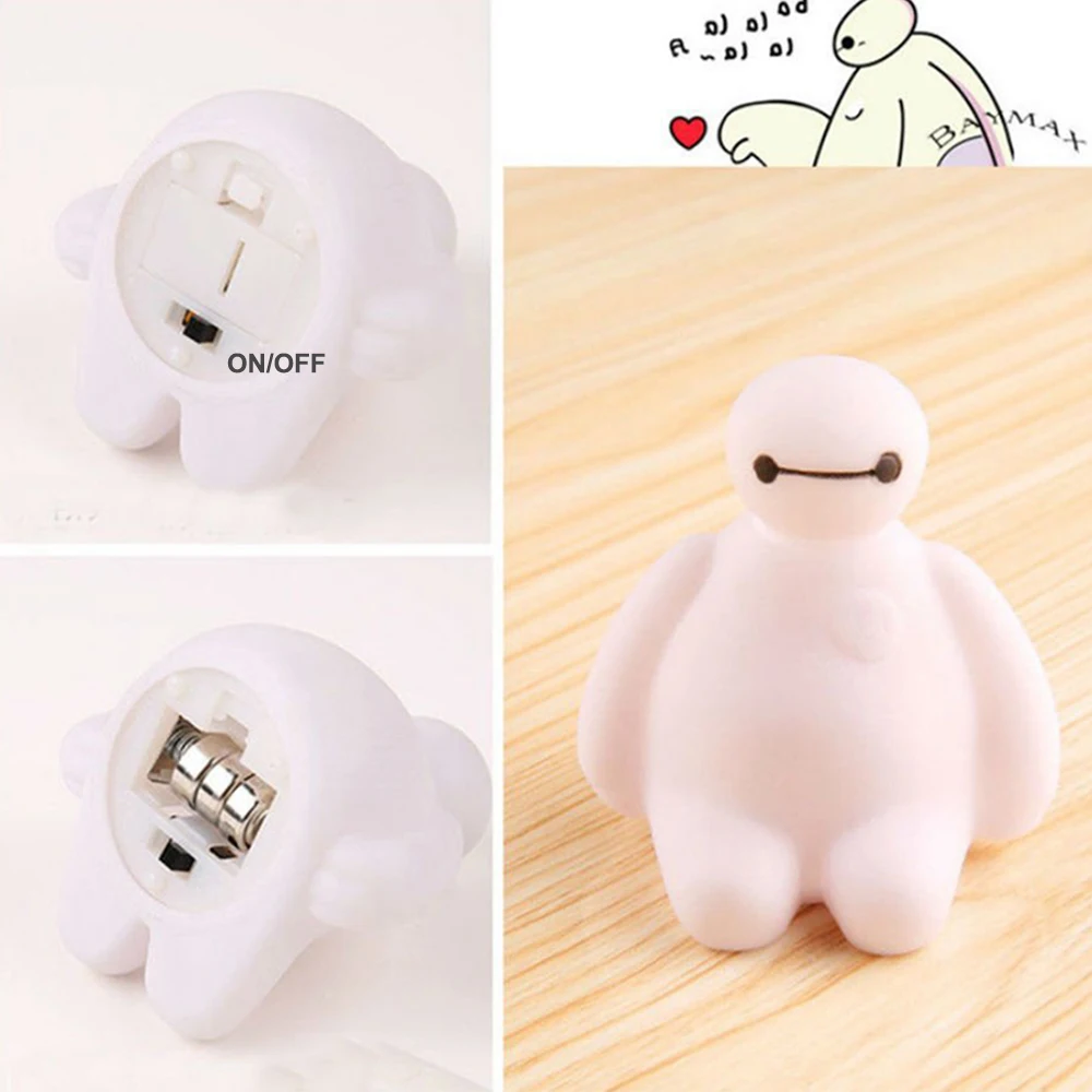 7 цветов Изменение большой герой 6 мультфильм BayMax светодиодный ночник настольная