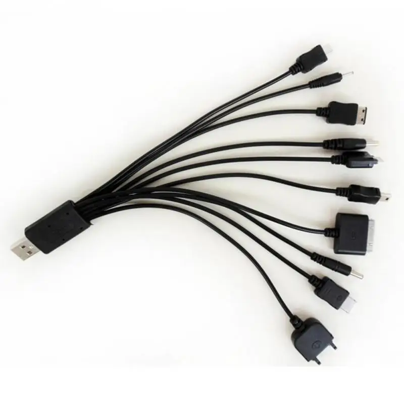 Универсальный телефон usb зарядный кабель Multicharger 10 видов 1-to-10cord Мощность Соединительный кабель Y/USB/удлинитель#1030