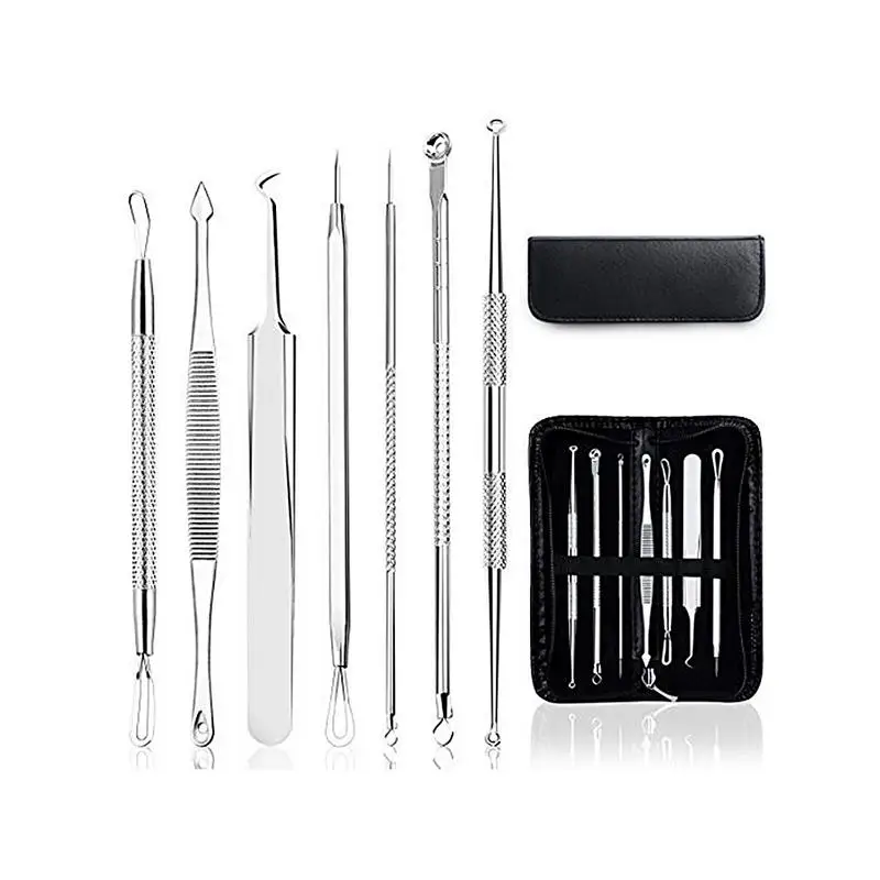 

7PCS Blackhead Remover Acne Needles Kit Stainless Steel Extractor Comedone Pimple Removal Treatment For Whitehead Blemish Acne
