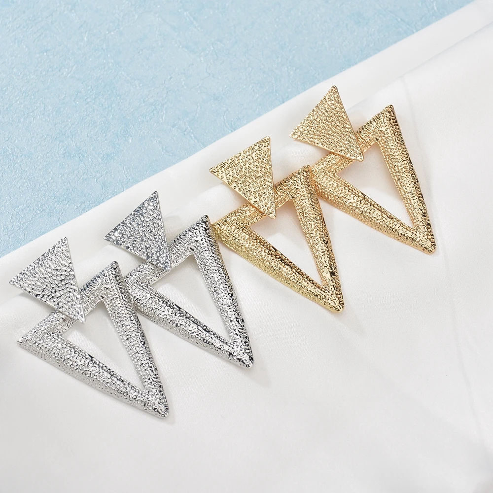 Женские Геометрические серьги подвески MESTILO в виде треугольника с металлическим