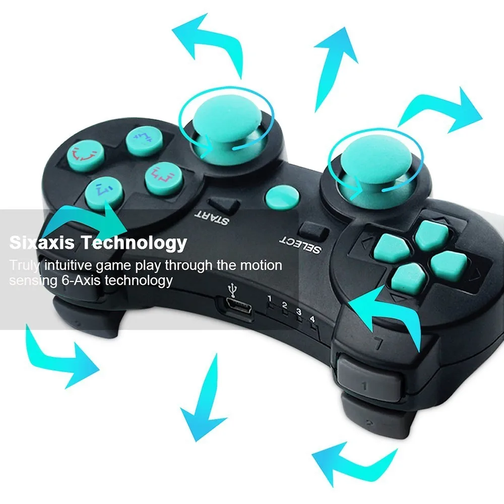 2 шт./упаковка беспроводной игровой Bluetooth джойстик для PS3|Геймпады| |
