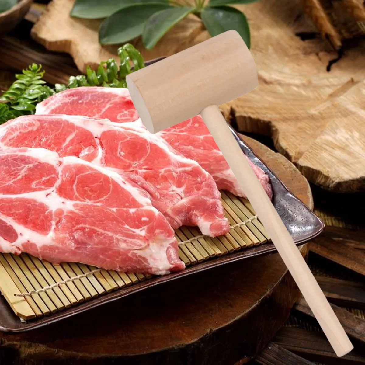 4 шт. двухсторонний инструмент для молотка деревянный прочный молоток мяса