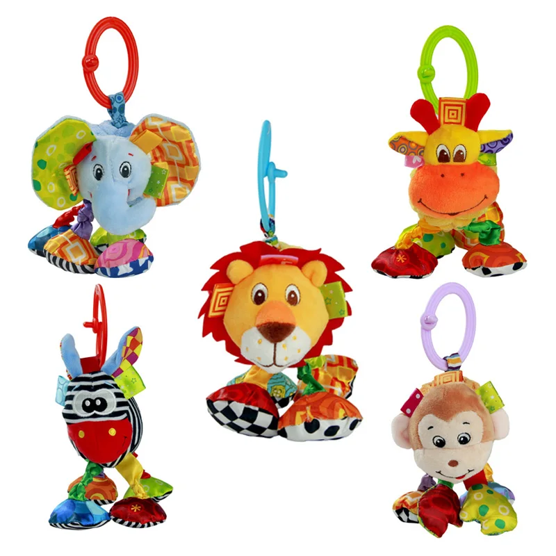 Sozzy Детская Мягкая погремушка игрушка милые животные мультяшная фигурка для 0 12