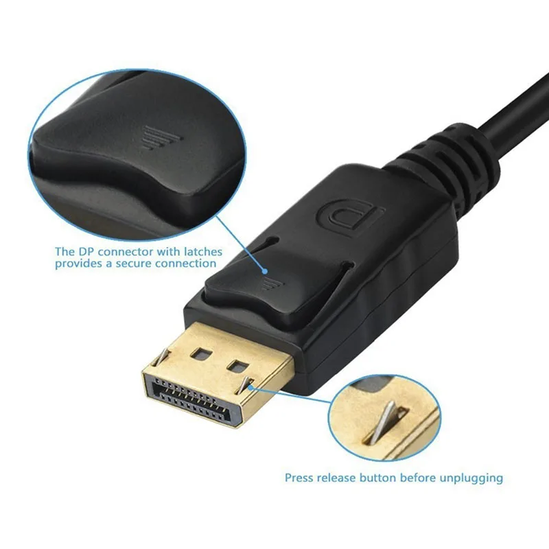 3 в 1 Displayport DP к HDMI VGA DVI адаптер 4K папа женскому дисплейному порту кабель конвертер
