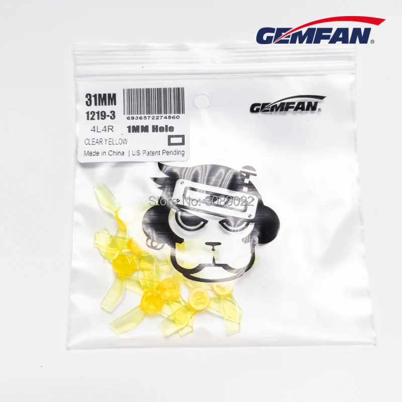32 шт./16 пар GEMFAN 1219 3 Лопасти PC пропеллер 31 мм 0 8 мм/1 CW CCW бесщеточный двигатель FPV