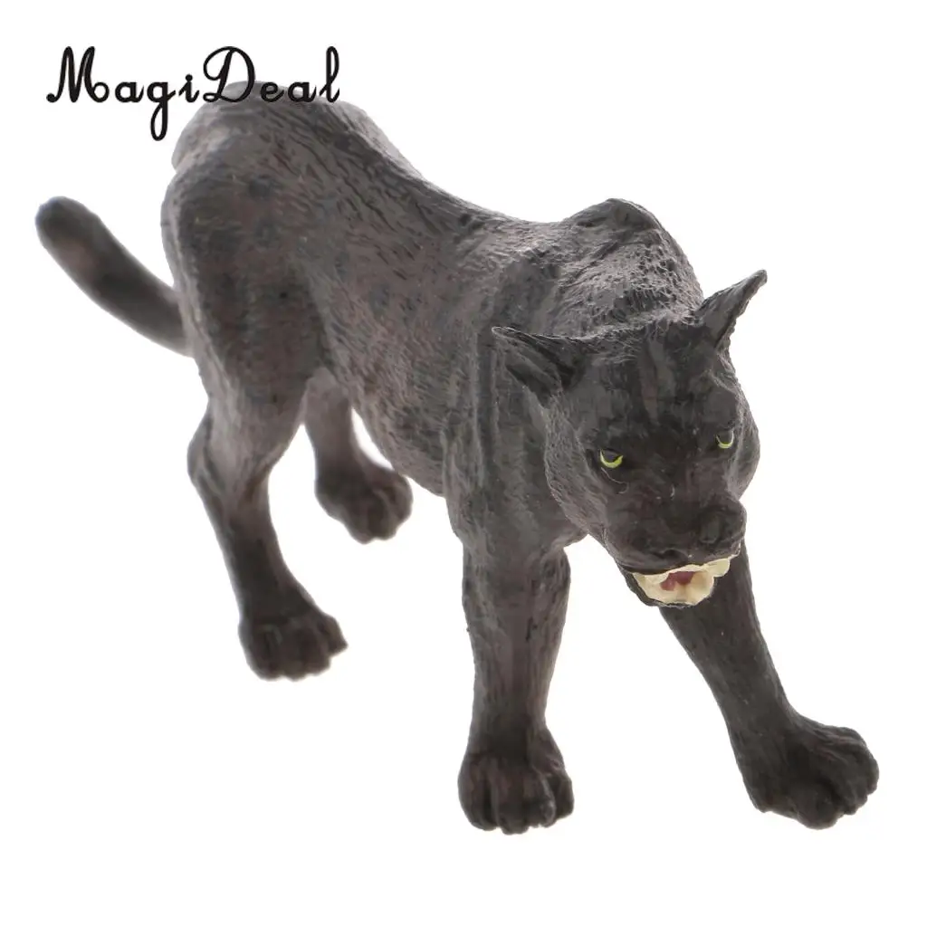 MagiDeal 1 шт. Реалистичная Черная пантера фигурка животного модель детская