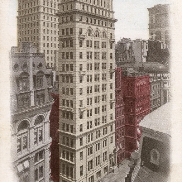 Gillender Building Нью Йорк США плакат печать Мэри Эванс Гренвилл Коллинз коллекция