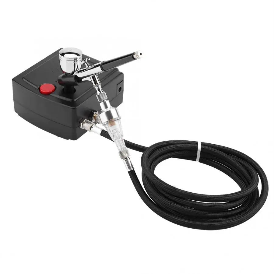 Двойной экшен набор черный насос Аэрограф кистей JP-130 пистолет комплект с