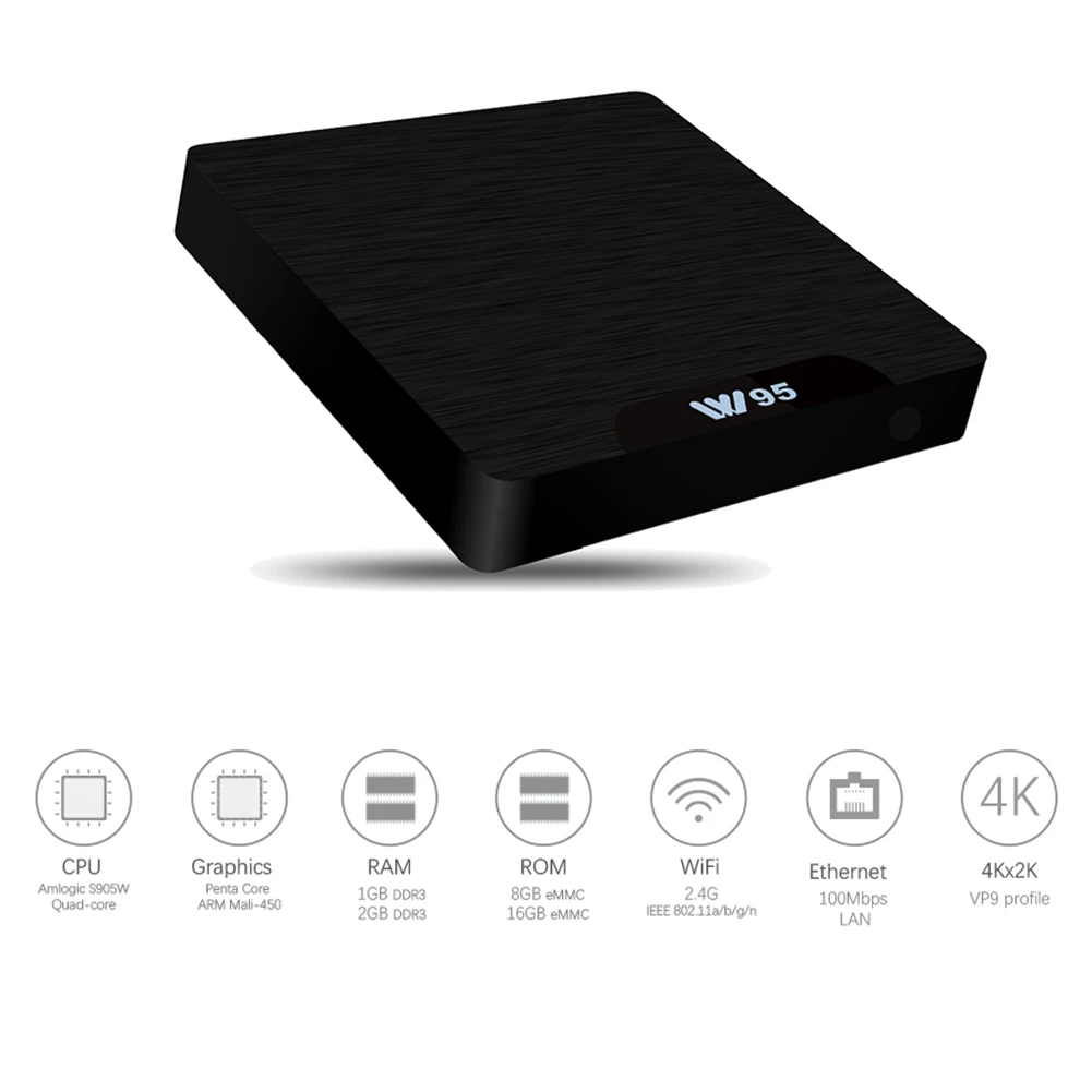 Beelink W95 ТВ-приставка Android 7 1 Amlogic S905W четырехъядерный Rom телеприставка 2 4G Wifi Hdmi 0 3D H.265