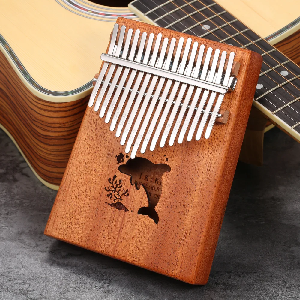17 клавиш Kalimba портативный большой палец пианино карманный пальчиковое Mbira