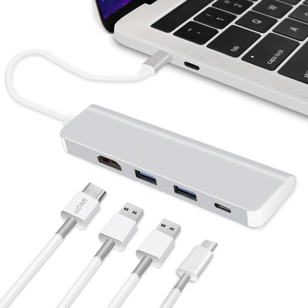 Redlai USB C Typc Hub адаптер с 4K HDMI PD 3 0 HUB для Macbook Air / Pro 2018 Samsung Galaxy S10 Huawei Mate 20|USB-хабы| |