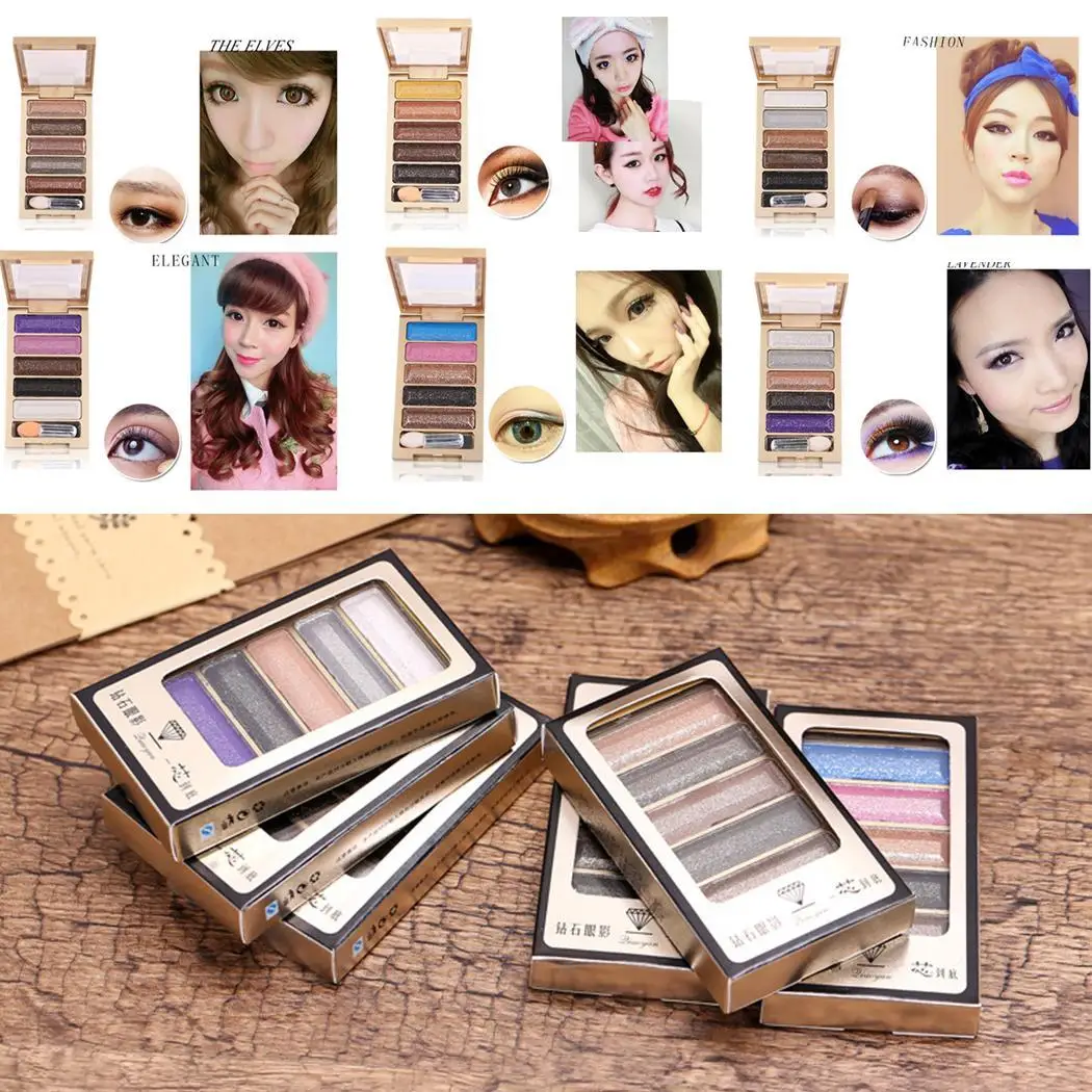 5 Colors Professional Eyeshadow Palette Glitter Casual Party Dating China 8g Shimmer Eye Makeup Cosmetics |