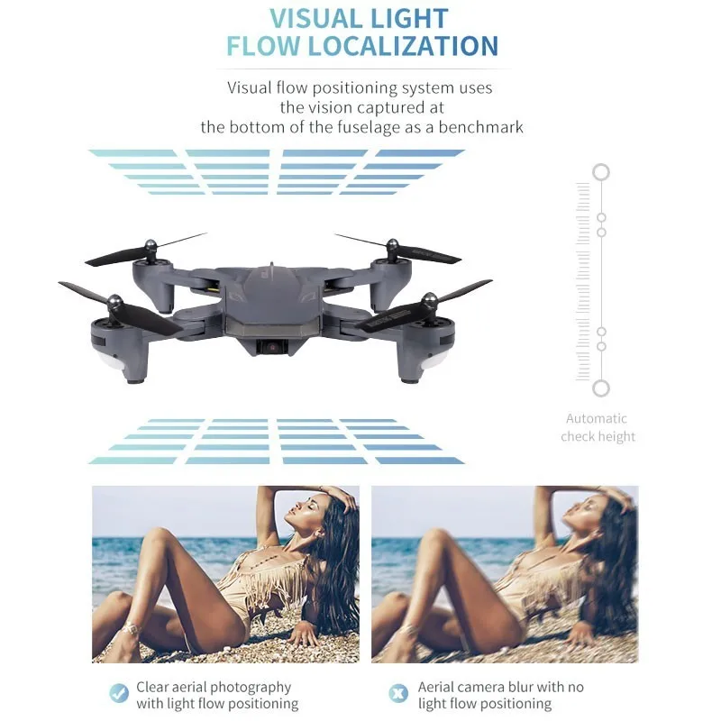 Visuo XS816 Optical Flow Positioning Rc Quadcopter with Dual Camera 2mp Wifi FPV Drone Gesture Control Dron Vs XS809HW XS809S | Игрушки и