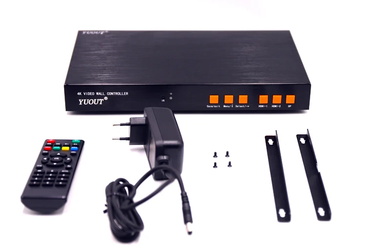 YUOUT 4K @ 60Hz HDMI 2x2 видео настенный контроллер DP/HDMI процессор 4TV показывает Сращивание