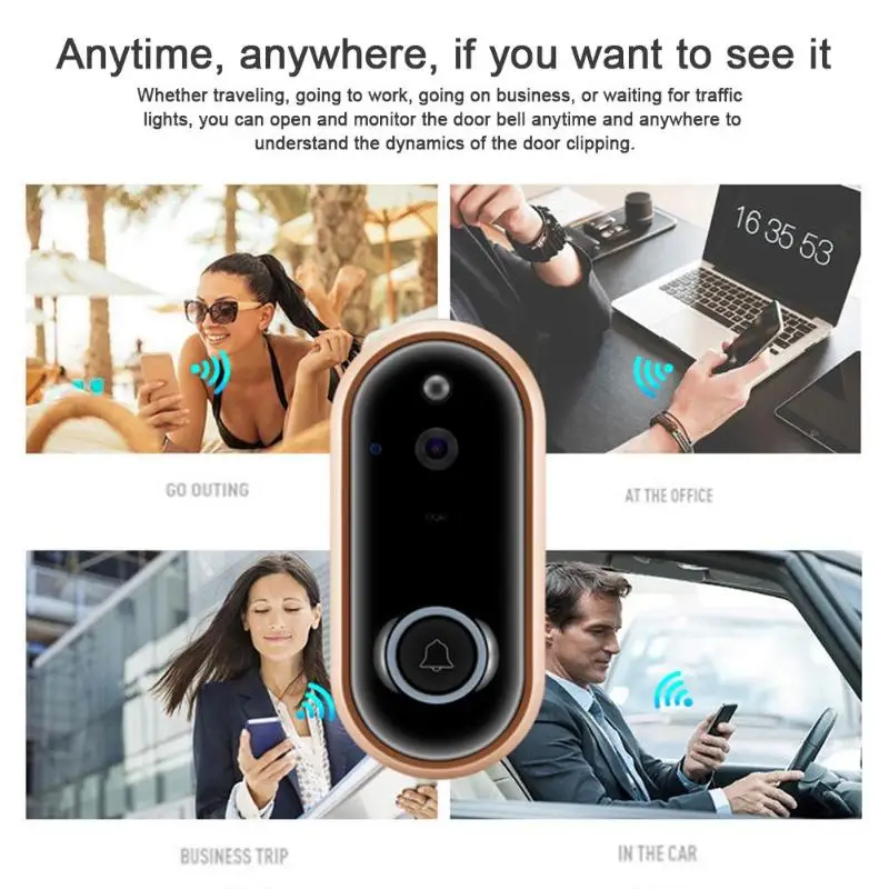 M6 Визуальный дверной звонок Беспроводной WI FI 720 P сигнализация низкая Мощность