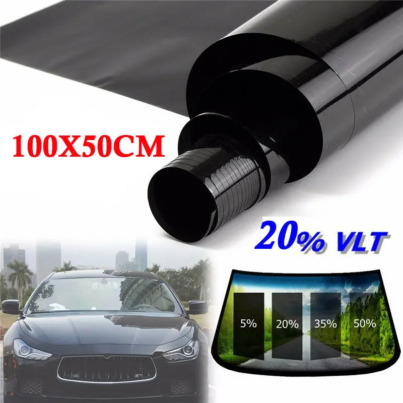 Ультратонкая Тонировочная пленка для окон VLT 100*50 см 20% 50 * 1 м|Стекло авто| |