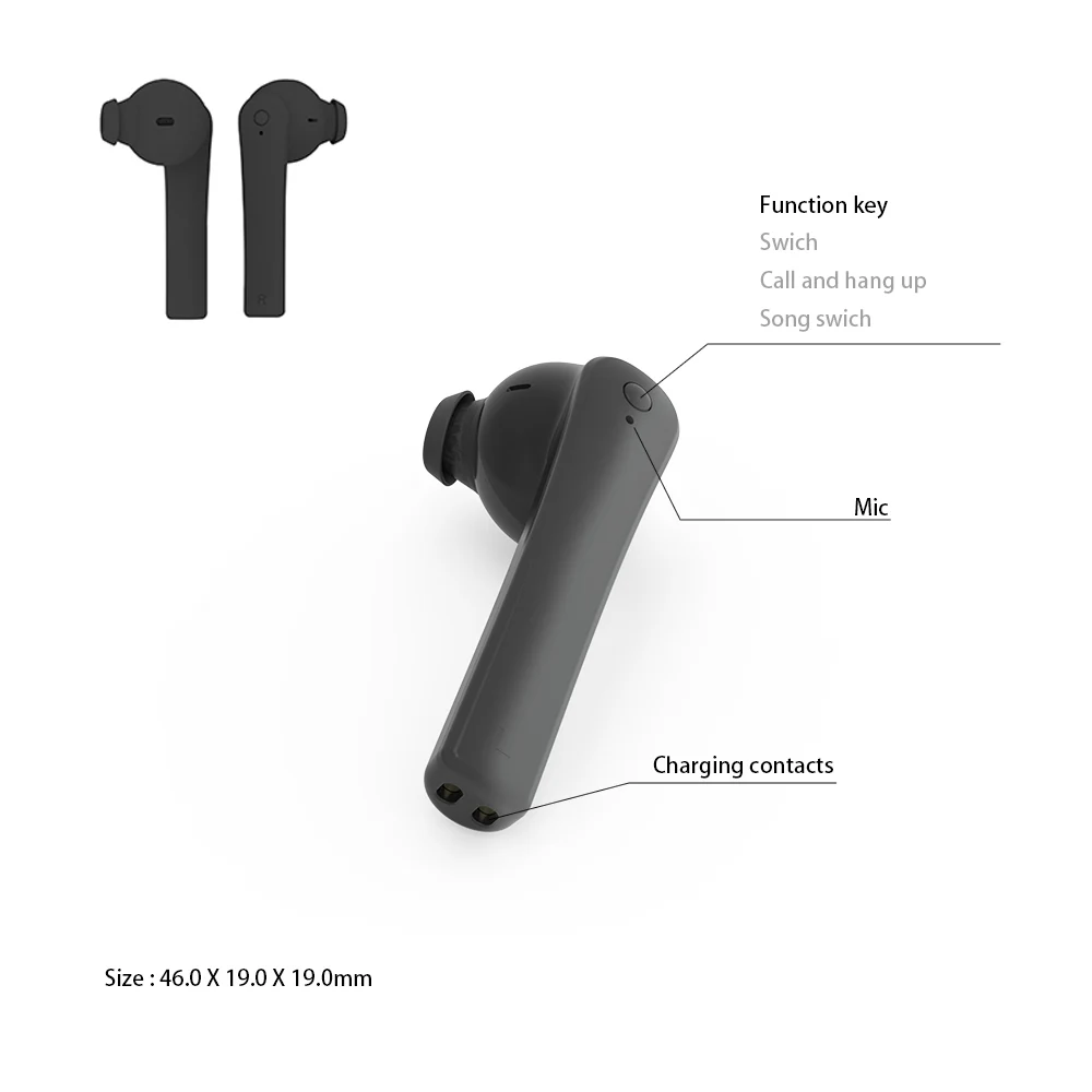 KISSCASE TWS мини беспроводные наушники Bluetooth спортивные для Android iPhone стерео гарнитура