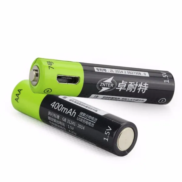 ZNTER S17 1 5 V 400mAh USB аккумуляторная батарея AAA Lipo|Перезаряжаемые батареи| |