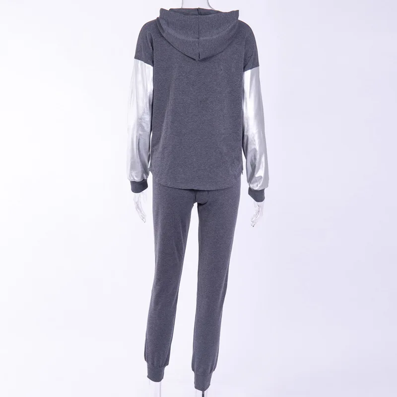 Хит повседневный спортивный костюм женский осенний комплект 2019 из двух